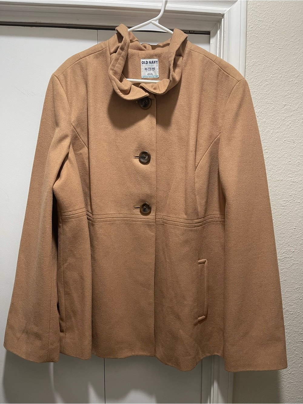 Old Navy Ruffled Collar Wool Blend Coat - XXL Tall
